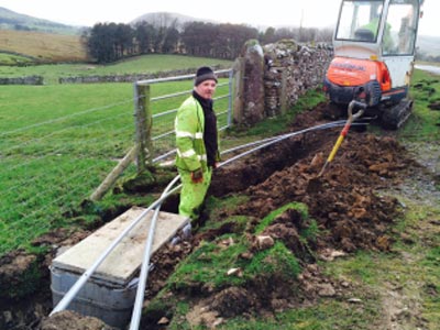 Fell End Broadband. Trenching Fell End Broadband. Trenching